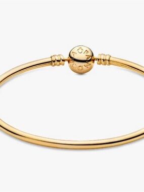 Pandora Gold Tone Simple Bangle Bracelet